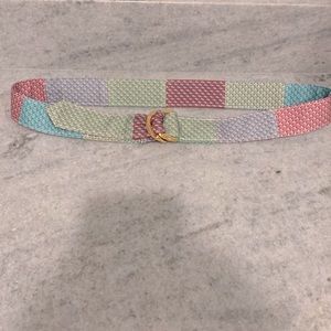 Vineyard Vines patchwork cotton belt.